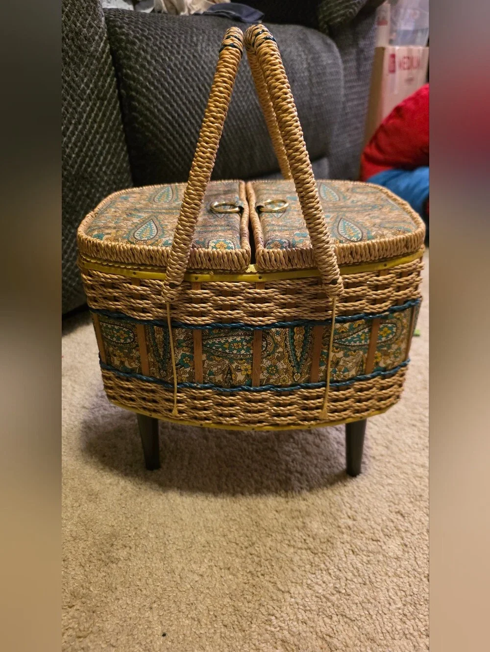 1970s Vintage Singer Basket